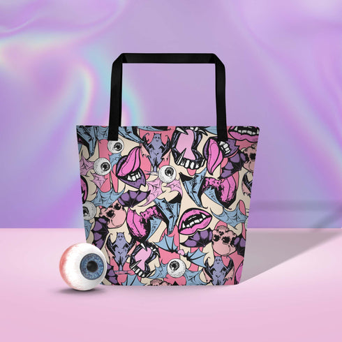 Pastel Bat Canvas Tote